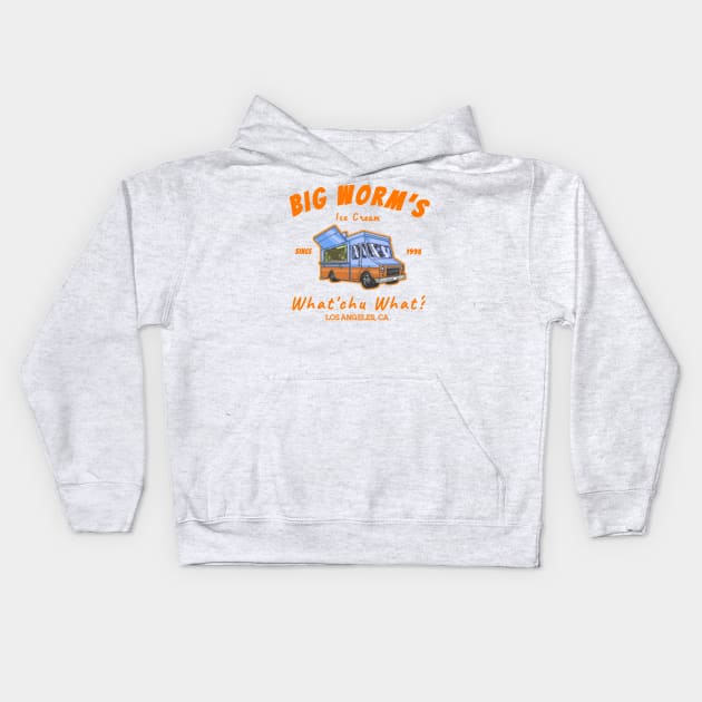 Big worm ice cream los angeles CA Kids Hoodie by Gilangdiska